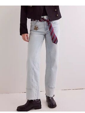 Free People Risk Taker Jeans- Day Dream Blue- Size 30